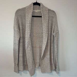 Garage Knit Open Front Cardigan Sweater Oatmeal Chunky Knit Size M/L